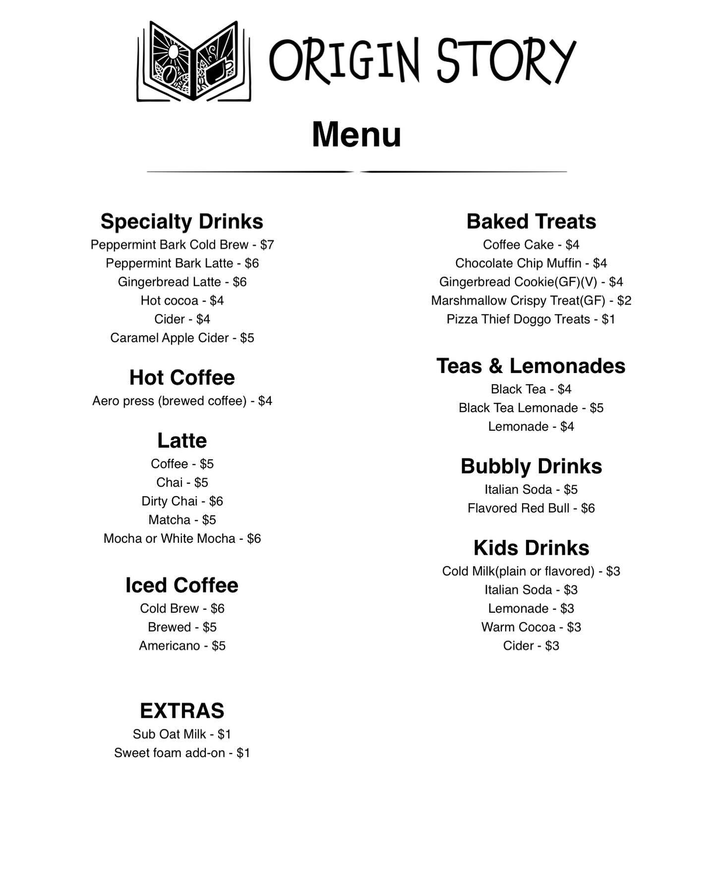 Here’s a look at our Menu starting on November 23rd at the Salem Riverfront Carousel!